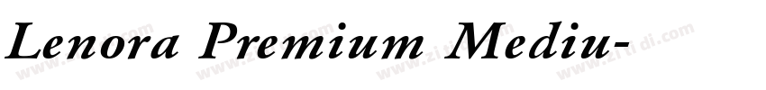 Lenora Premium Mediu字体转换